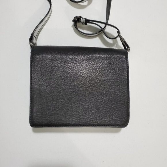 silver and black colorblock crossbody bag square by MMS - Picture 7 of 10